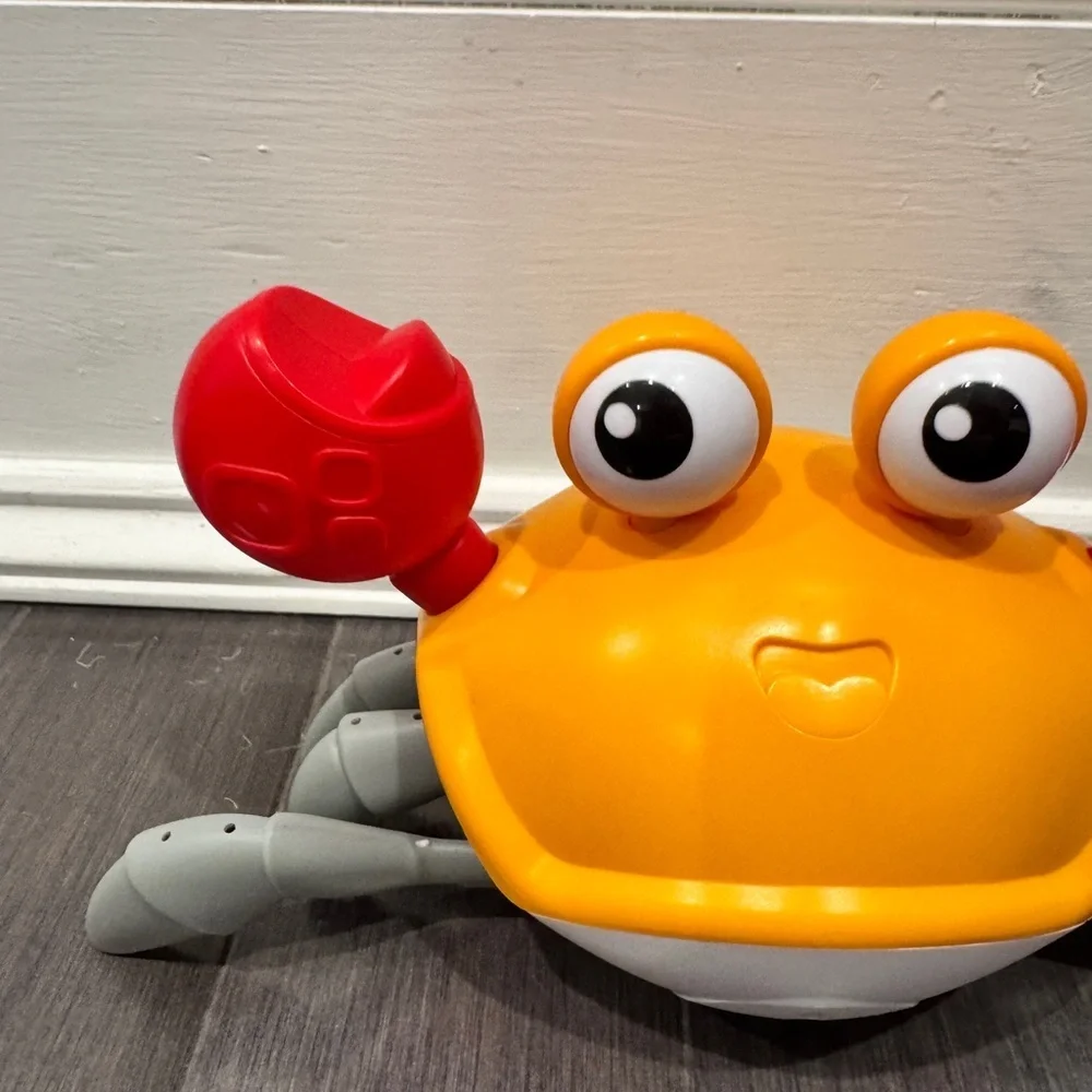 Orange Fast Moving Dancing Musical Colorful Electronic Crab Toy for Kids Toddler